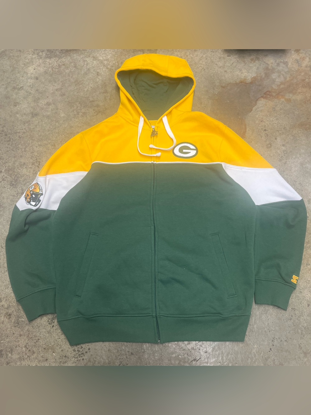 Y2K STARTER Green Bay Packers Zip Up Hoodie Deadstock Mens XXL Football Sports